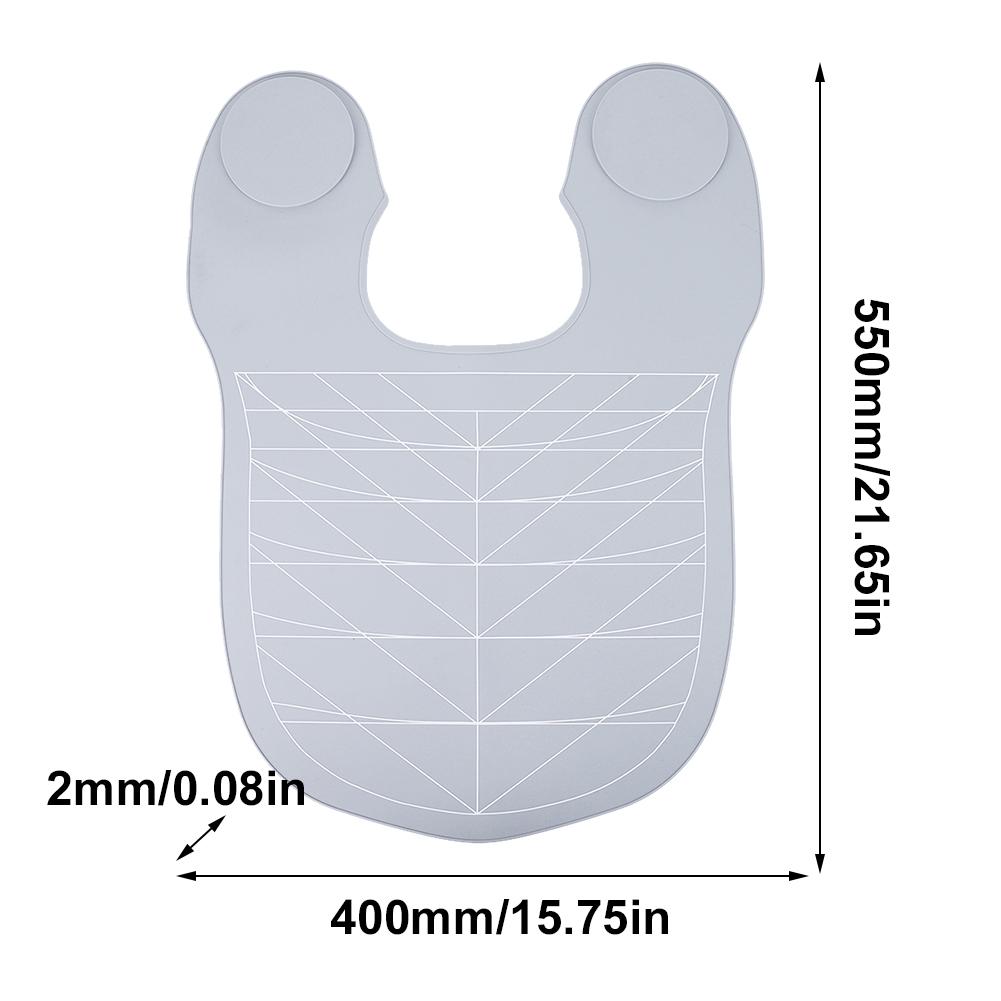 Silicone Hair Dye Collar with Guidelines Rubber Neck Wrap Neck Guard Weighted Salon Hairdressing Hair Cutting Pad for Salon Home