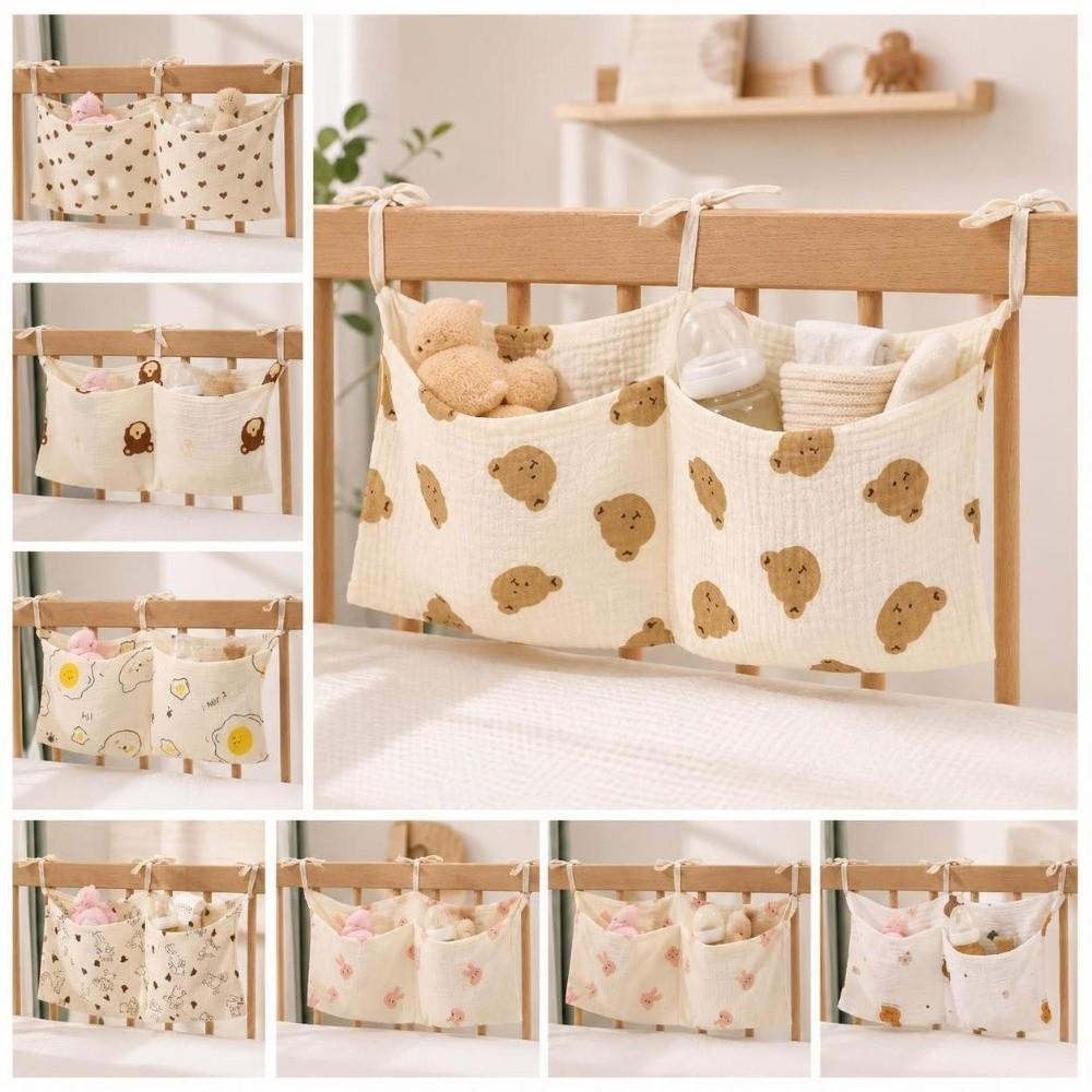 Portable Diaper Storage Bag Multi-Function Baby Bedside Bag Crib Hanging Storage Bag  Baby Newborn