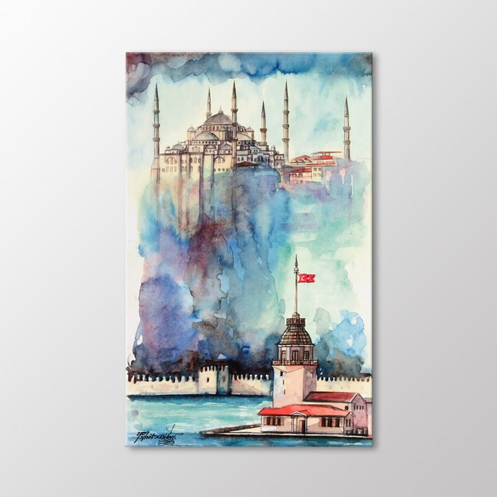 

Акварель, Девичья Башня и Картина Голубой мечети