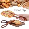 WDOPEN Bamboo Toasting Tongs - Wooden Toasting Tongs with Scissors, Wooden Kitchen Toasting Tongs with Clips, Food Tongs for Buffets and Bread, Wooden