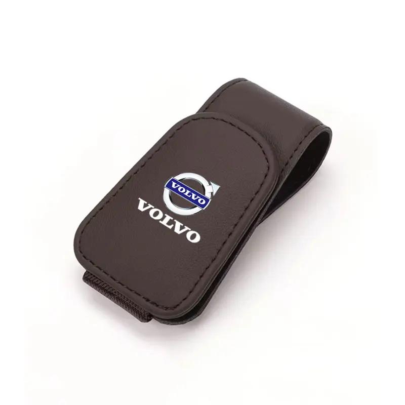 Auto-Sonnenbrillenhalter Magnetischer Lederclip Karten-Ticket-Halter Dekoration Für Volvo S60 S90 XC40 XC60 V90 S40 S80L Zubehör