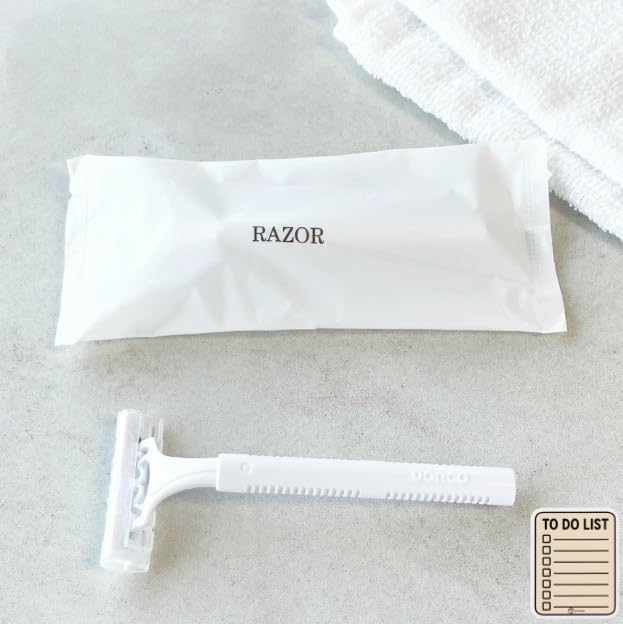 200 professional disposable RAZOR hotel beard professional razors, double-blade, T-shaped razor, amenity, T-shaped razor, T-shaped shaver, shaving, чёрный