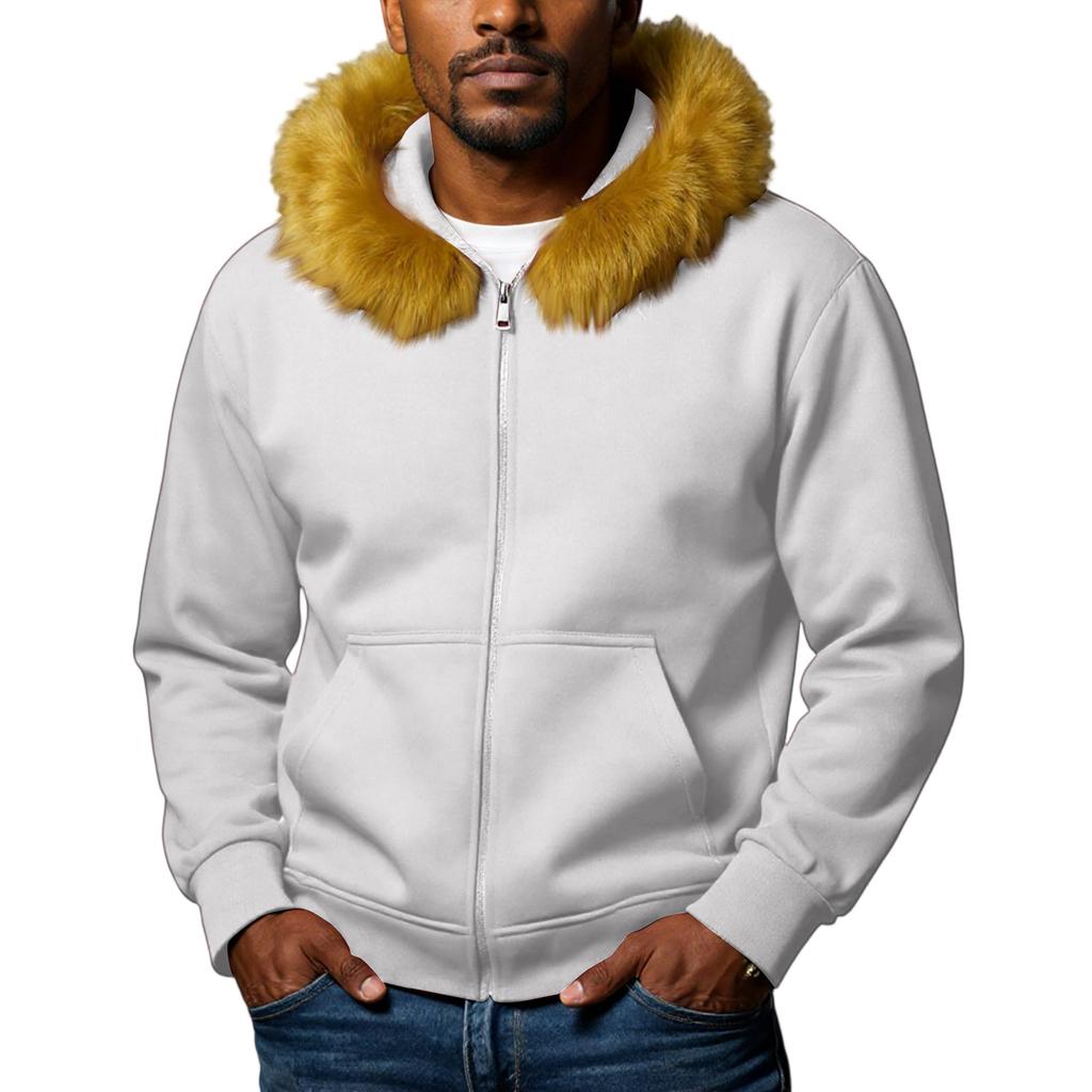 Men's  Keep Warm  Hooded Hood  Collar  Coat