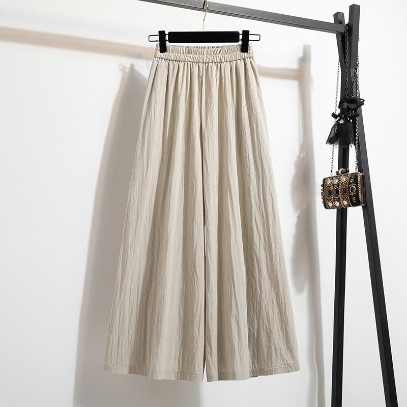DIMANAF 2025 Spring Summer Plus Size High Waist New Skirts Women Clothing Fashion Loose Pleated Skirt Vintage