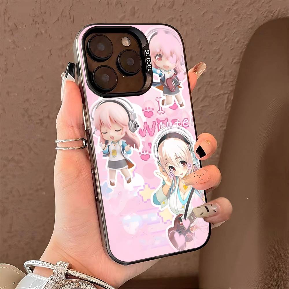 Classic Virtual Singer Super S-Sonico Phone Case Color Silver Shell For LPhone 17 16 16e 15 14 13 12 11 Pro Max Plus