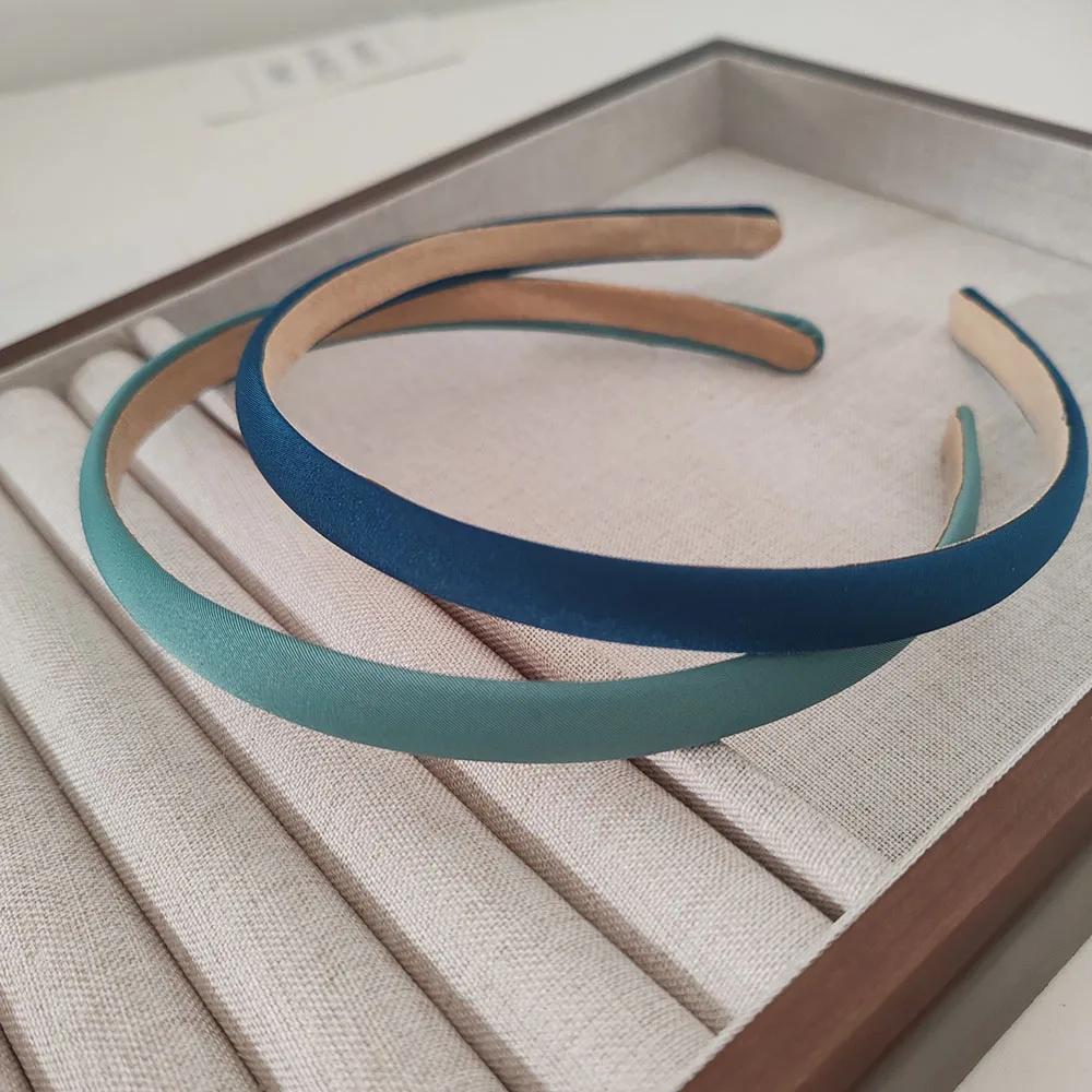 2 Stück Mode 1,2 cm Schmal Solide Lünette Haarbänder Stirnbänder für Frauen Männer Mädchen Vintage Reifen für Waschgesicht Werkzeug Haarbänder Accessoires