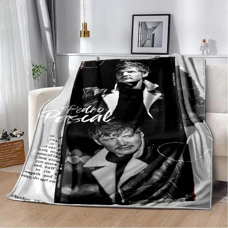 Pedro Pascal Pattern Throw Blanket Light Weight Blanket for Living Room Bedroom Kidsroom Warm Blanket Christmas Gift