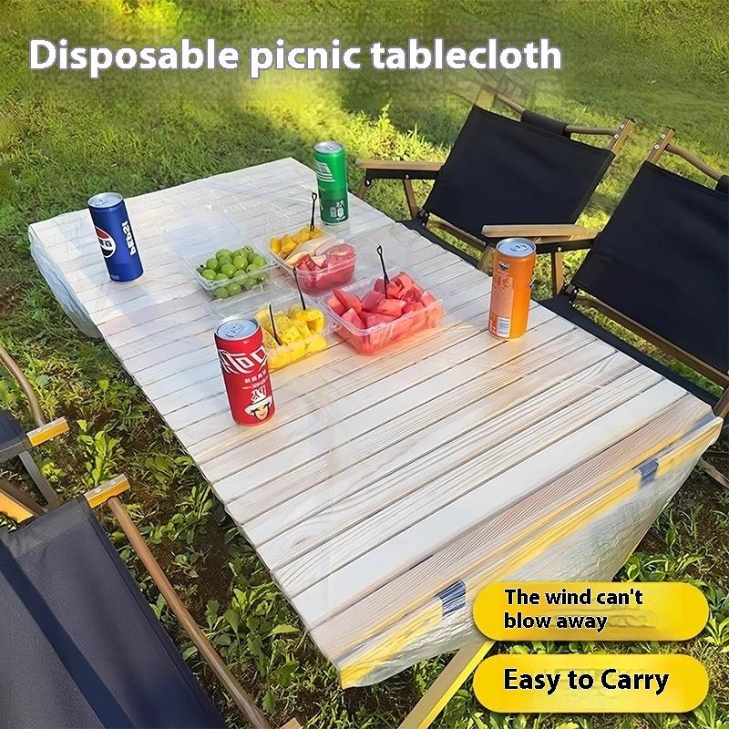 10Pcs/set Disposable Camping Tablecloth For Birthday Party Wedding Home Decor Covers Wipe Desk Cloth Easy Clean Supplies