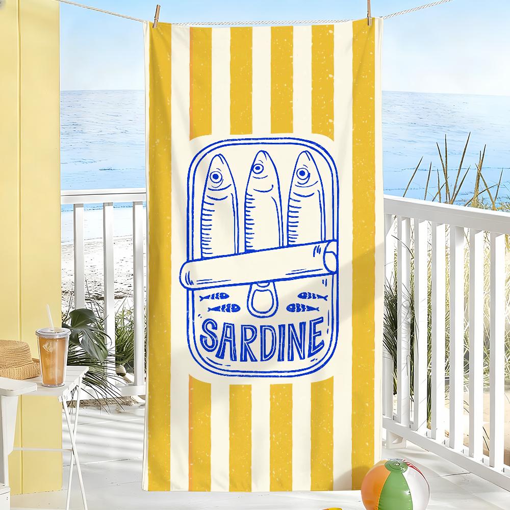 Asciugamano Estetico Pescatore di Sardine Morbido Piscina Regalo per Viaggio Palestra Doccia Campeggio Asciugatura Rapida Sportivo Grandi Asciugamani da Spiaggia
