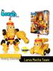 Laughing Larva Toys: Mecha Team Transforming Car-Robot Set for Boys