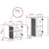 2 piece Bathroom Cabinet Set EDE Black Wood Material