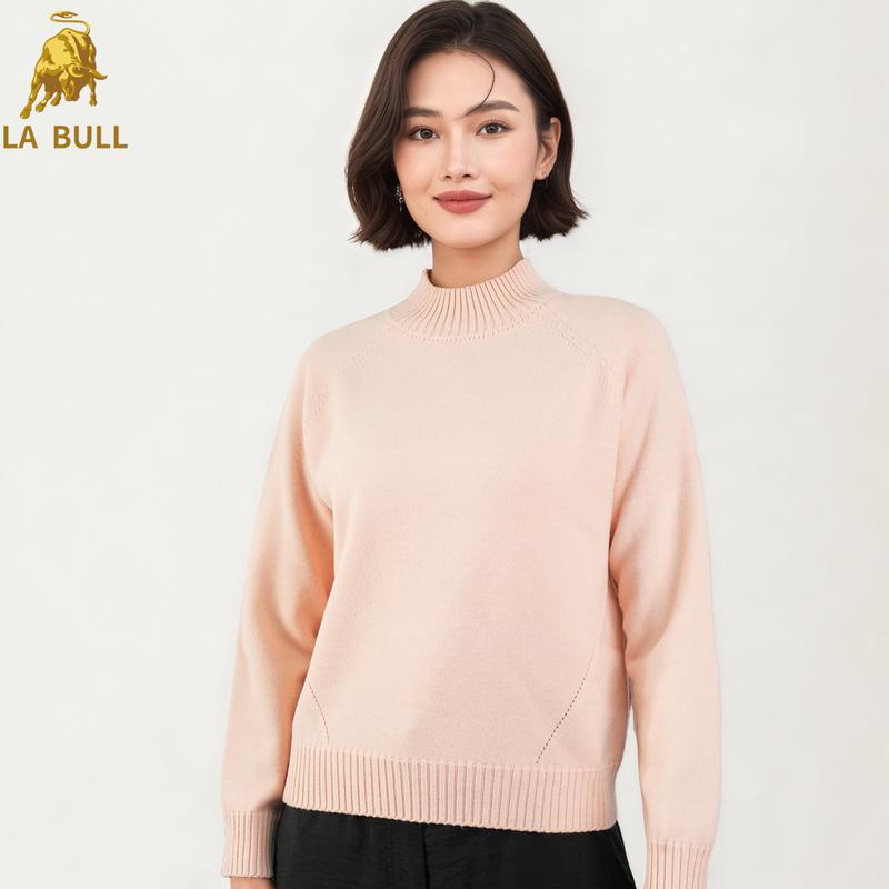 

LA BULL Women s Turtleneck Knit Sweater L