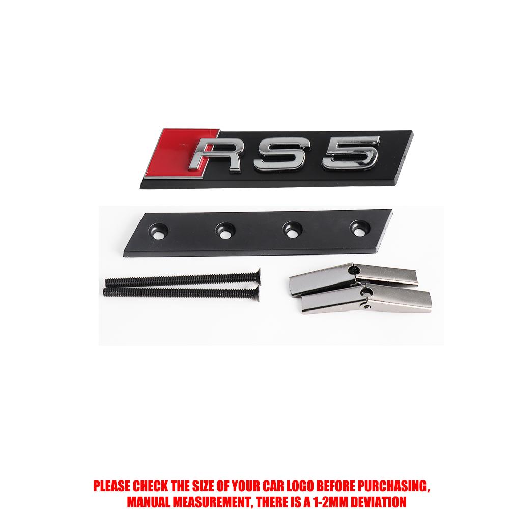 3D RS3 RS4 RS5 RS6 RS7 RS8 Badge Car Front Grille Emblem Auto Accessories For Audi Sline Quattro RS S TT A1 A2 A3 A4 A5 A6 A7 A8