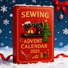 Yousheng 2025 Sewing Advent Calendar Craft Stitching Gift Box with 2D Acrylic Sewings Tools Buttons Threads Ornaments 24-Day Christmas Countdown