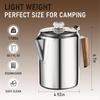 Perkolator Kaffekanna Kaffebryggare Perkolator Bärbar Maskin med Kompakt Vintage Design för Husbil Camping Picknick