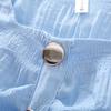 Ruffled Short-sleeve Shirt Nipped Waist Solid Pleated Button Down Top Female Chiffon Blouse Square Neck Chiffon Shirt