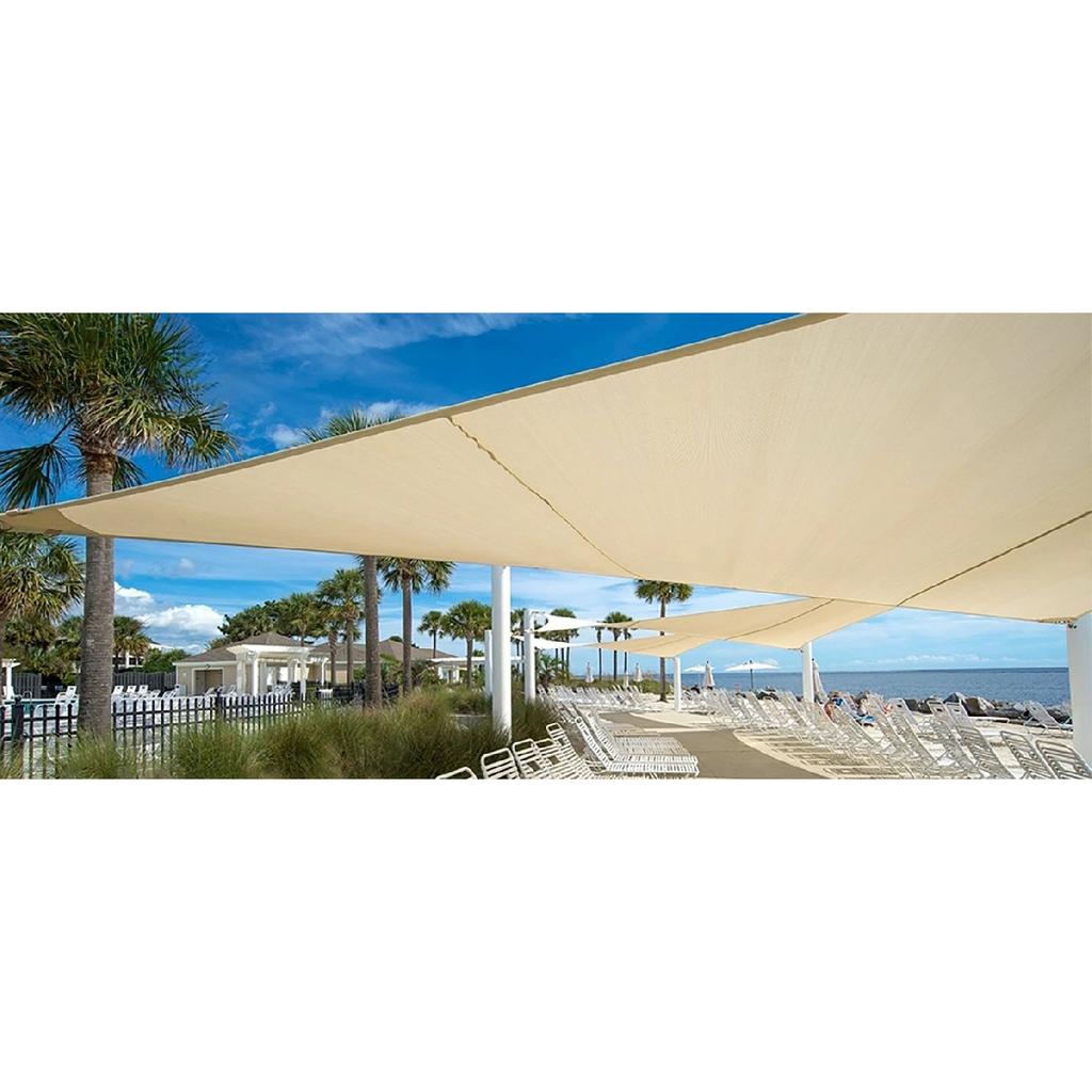 Heavy Duty Sun Shade Sails UV Protection Fade Tear Rust Resistant Rectangle Sunshade Canopy Curved Edges Blocks Sunlight Awnings