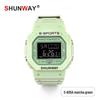 Korean Style Square Sports Watch for Students - Jelly Color, 50M Waterproof, Fashionable Design