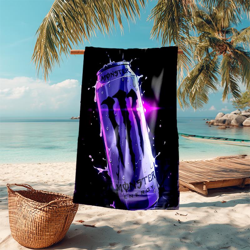 Beweis Strandtuch mit Monster Energy LOGO Muster - weich, saugfähig, schnelltrocknend, maschinenwaschbar - perfekt zum Schwimmen, Camping, Baden