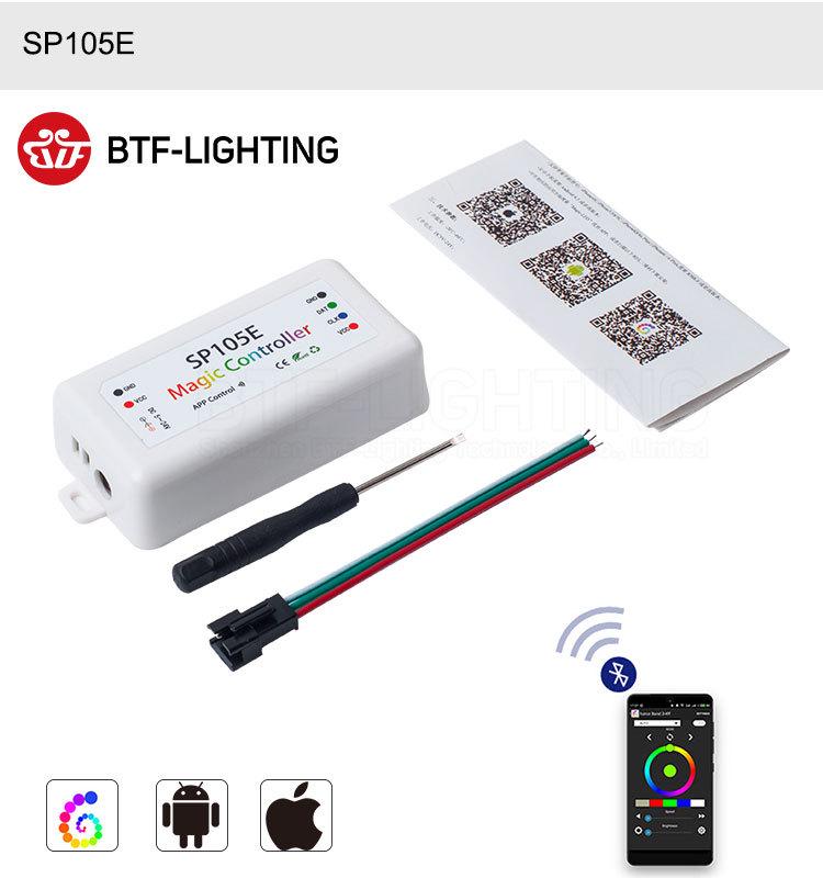 SP Controller RGBIC Light Strip with Bluetooth, WiFi, and Music App (Models 105/06/07/08/110E)
