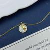 Exquisite S925 Sterling Silver Sun Necklace with Gold-Plated Freshwater Mother-of-Pearl