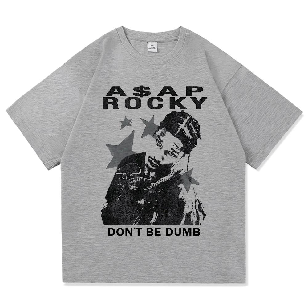 A Rocky 2026 New Album Dont Be Dumb Tee Shirt Fashion Unisex Women Clothing Harajuku High Quality Tops Cotton TShirts Vintage