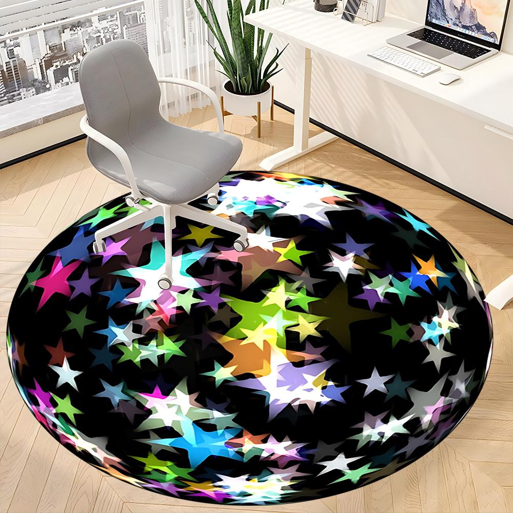 1pc Star Sphere Chair Carpet for Office  Machine Washable Rug for Office,  Good Gift for Family or Friends Yy251225224