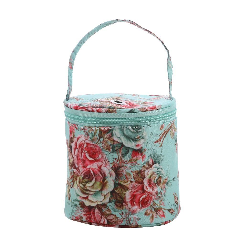 Portable Yarn Storage Bag Round Knitting Bag Crafts Tote Needles Handbag  Needle