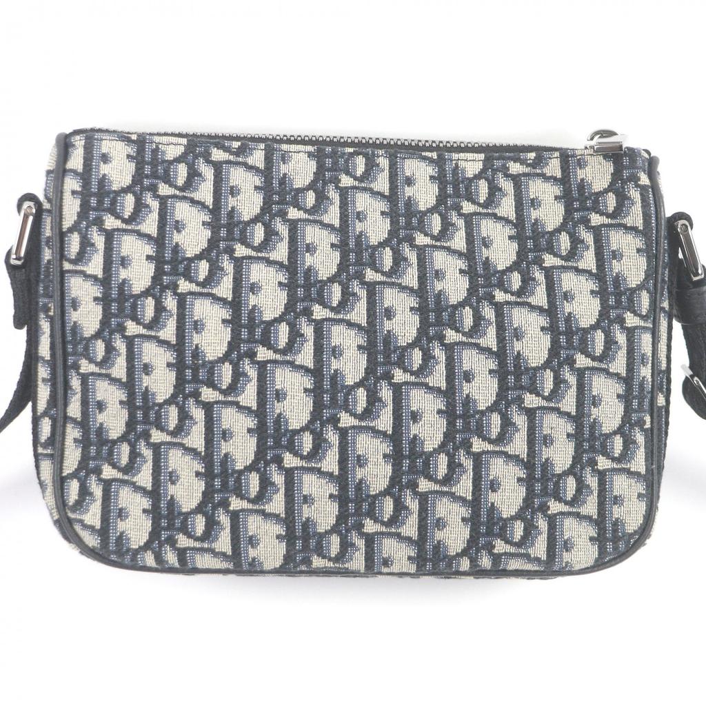 Great DIOR Shoulder Bag Dior 8 Buckle Oblique All-Over Pattern Beige Used