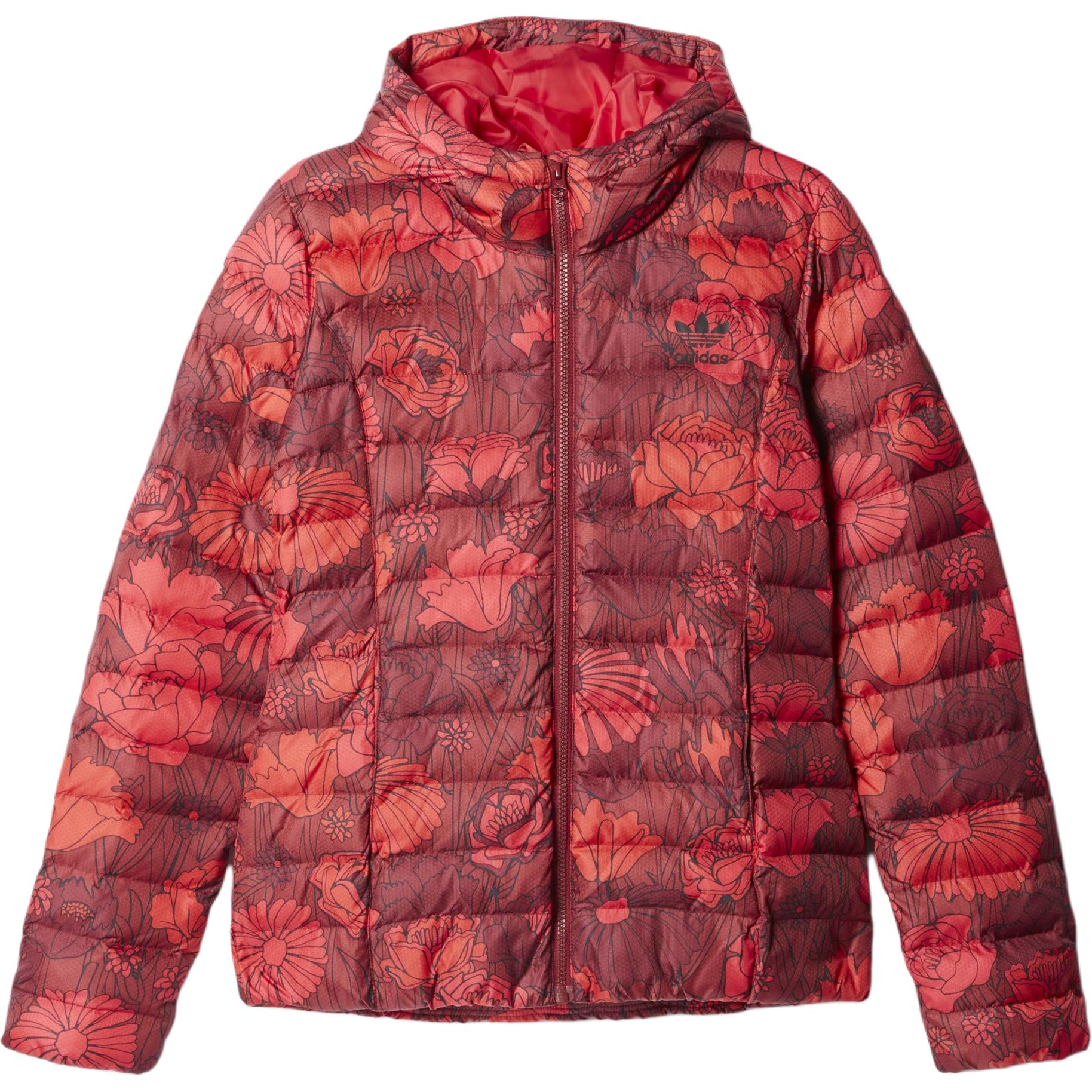 

Adidas Originals Slim Fit Casual Warm Printed Long Sleeve Hooded Cotton Jacket Women jackets AY4718 L