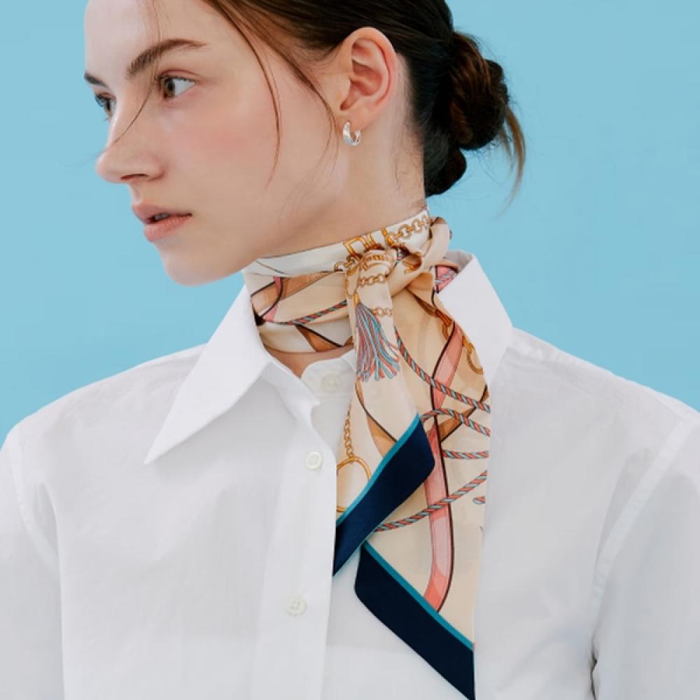 

Daks Pink Chain Print Scarf Dcsc5f255p2 Single option