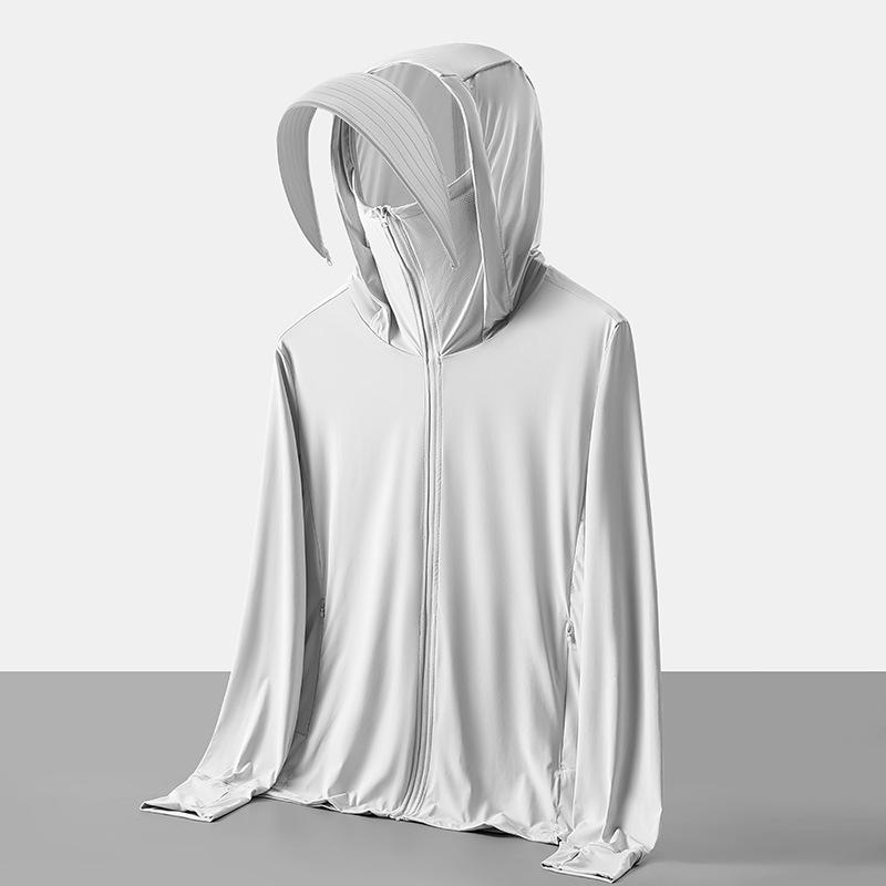 1011 New Summer Sunscreen Clothing Women's Skin Clothing UPF10 + Ice Silk Couple Casual Sports UV Protection Jacket
