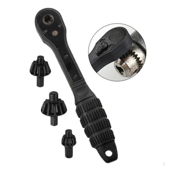 Ratchet Drill Chuck Key Wrench Anti-Slip Handle Ergonomic Multipurpose Universal Double Head Drill Press Chuck Key Mini Ratchet Spanner
