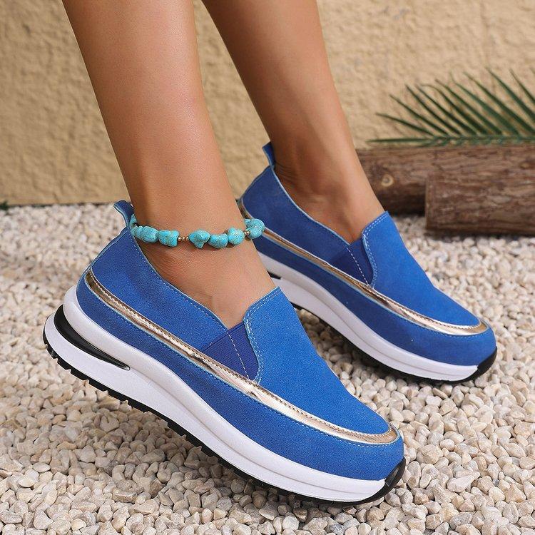 Casual large-size muffin heel women's shoes autumn new women's comfortable soft-soled single shoes