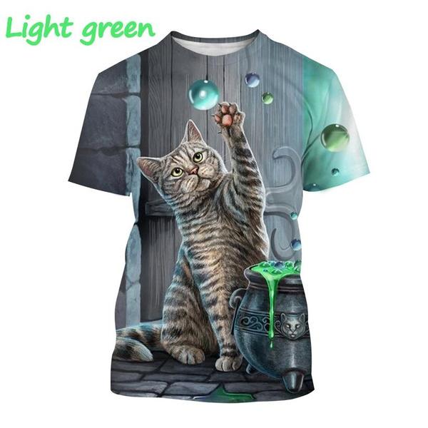 Мужская и женская модная футболка с принтом животных — фото 9