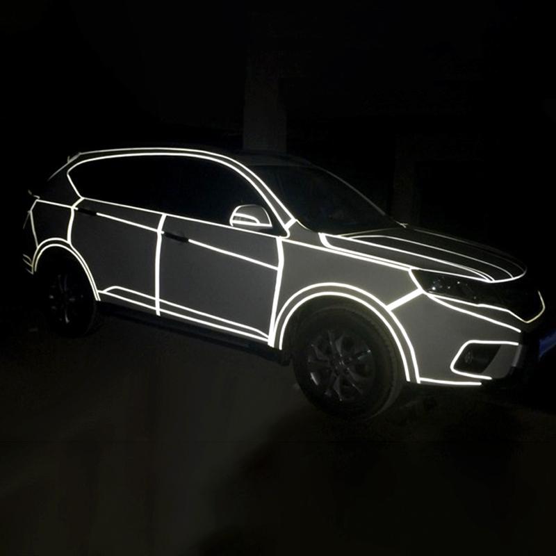 8M/Roll Bike Safety Motorcycle Helmet Reflector Tape DIY Car Scooter Accessory PVC Reflective Glow Stickers