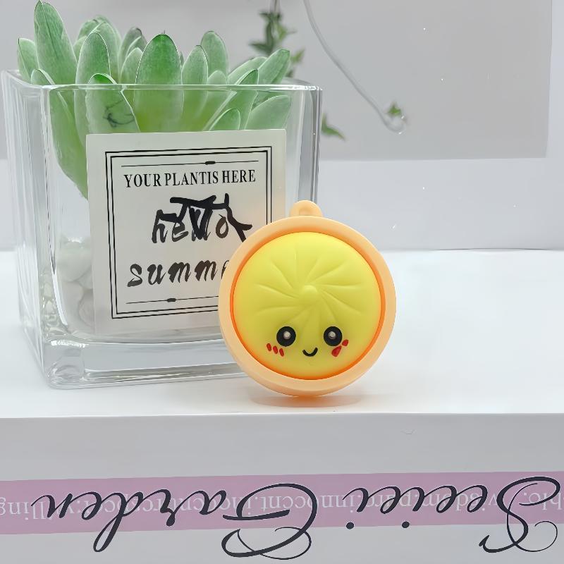 Lustige Baozi Knödel Schlüsselanhänger 6er Pack mit Dampfkorb Zufällige Farbe Neuheit Schlüsselanhänger für Reisetasche Dekor Geschenke