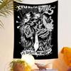 Famous Stars and Straps Tapestry Wall Hanging, Punk Rock Brand Skull Art, Street Style Wall Decor for Bedroom Dorm