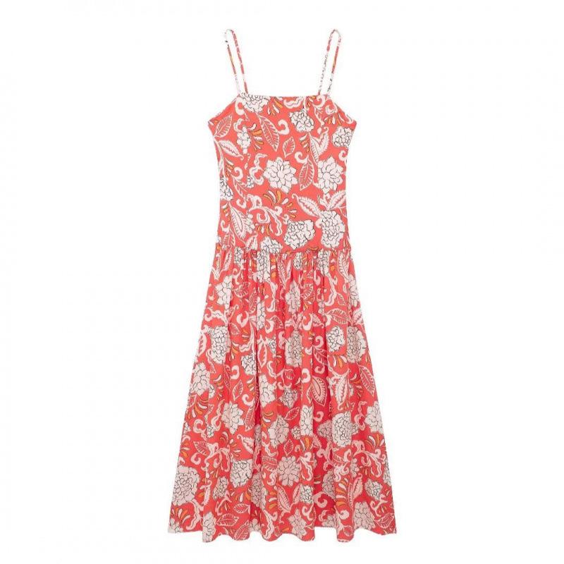 

Summer 2023 European & American Women s Street Fashion Print Sling Dress S