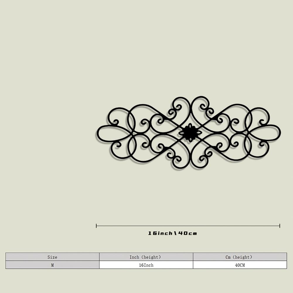 1 Stück Vintage Eisen Flugzeug Wandkunst, Handgefertigte Florale Rankenwerk Metall Dekoration, Aufwendiges Metall Hängendes Ornament für Schlafzimmer Weihnachtsgeschenk
