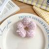 Floral Plaid Flower Scrunchies Children's Hair Accessories Baby Girl Ponytail Holder Rubber Band Hair Rope Tie Elastic Hair Band