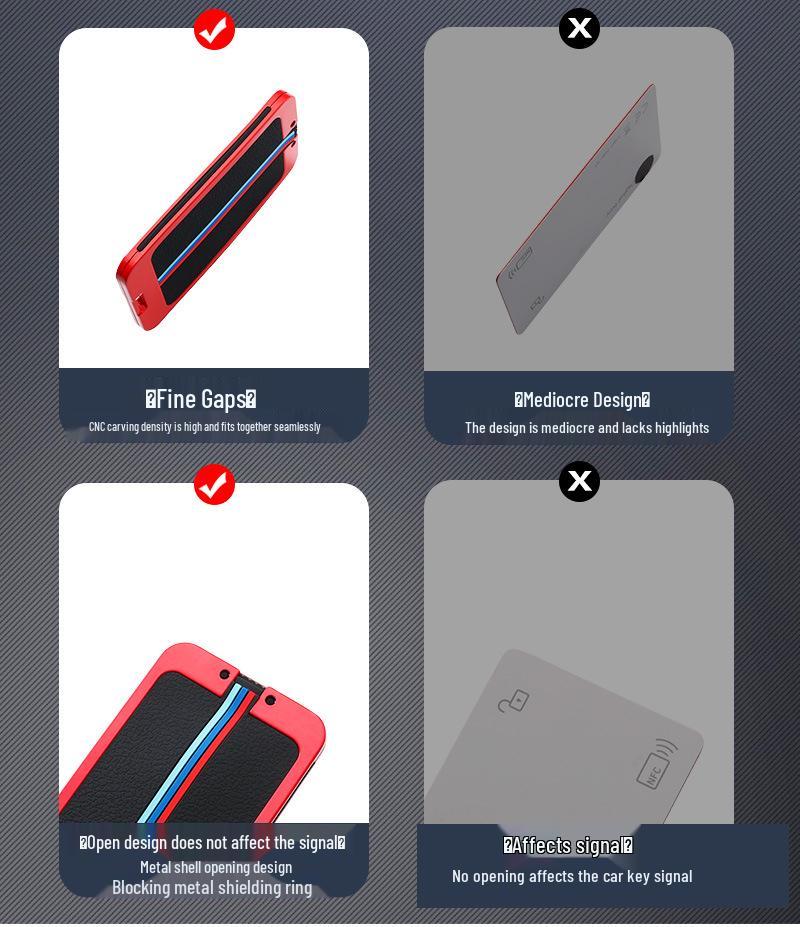 BYD Autoschlüsselhülle für Song Pro, Han DM und Qin - Hochwertige Metallschnalle mit Kohlefaser-Muster