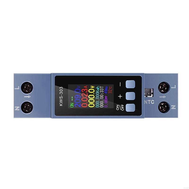 Current Power Factor KWH Electric Frequency Temperature Testing Meter Din Monitors Power Energy Tester A0KF