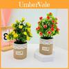 Faux Flower Plant Pot With Silk Fabric Blossoms For Home And Balcony Decor