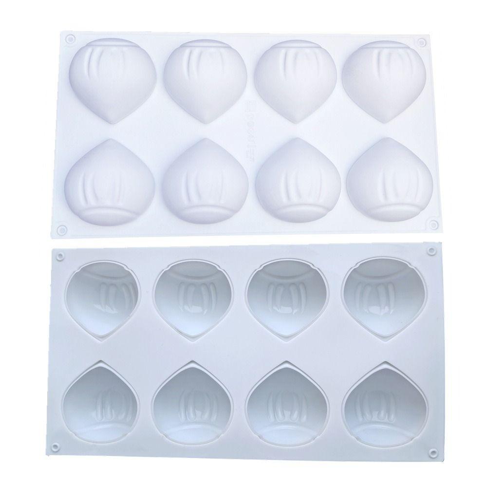 Food Grade Silicone Fruit Shaped Dessert Mold 8-Cavity Baking Mold Hazelnut Mousse Cake Mold