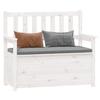Vidaxl Banco, Blanco, 112,5X51,5X96,5 Cm, Madera Maciza de Pino