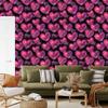 Neon Glitter Hearts Wallpaper Purple and Burgundy 50x1000