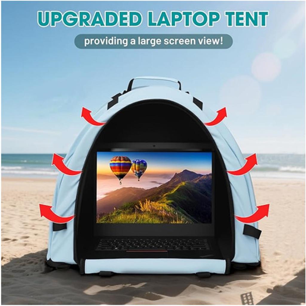 Portable Laptop Privacy Tent: A Desktop Light Shield For Home Offices. Featuring A Design For Easy Storage, It Effectively Light Interference