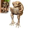 Literarischer Stil Raumdekoration Lese-Frosch Figur, Buchstützen für Bücherregal Dekoration, Harz Ornament Exquisites Geburtstagsgeschenk Freunde Zuhause Büro Arbeitszimmer