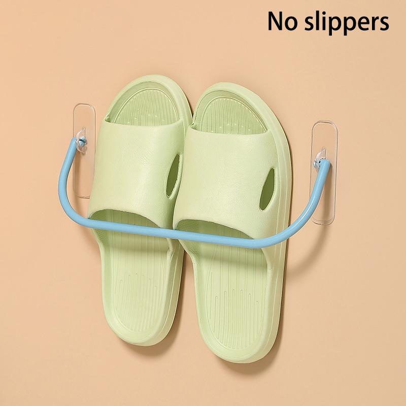 

Пластиковая полка для обуви для ванной комнаты, настенная многофункциональная полка для хранения полотенец и мелочей, без перфорации синий